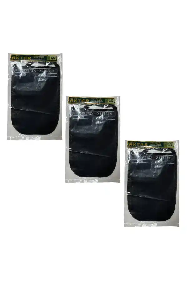 Kese Siyah %70 Floş (El geçmeli) 300 GSM (17 * 25cm),3 Adet, Derya Eren