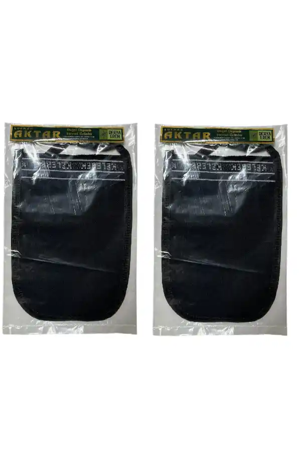 Kese Siyah %70 Floş (El geçmeli) 300 GSM (17 * 25cm),2 Adet, Derya Eren