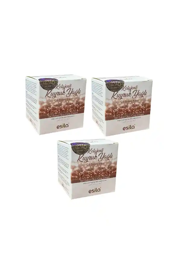 Kolejenli Kuyruk Yağlı cilt bakım Kremi 50 ml, 3 Adet Esila