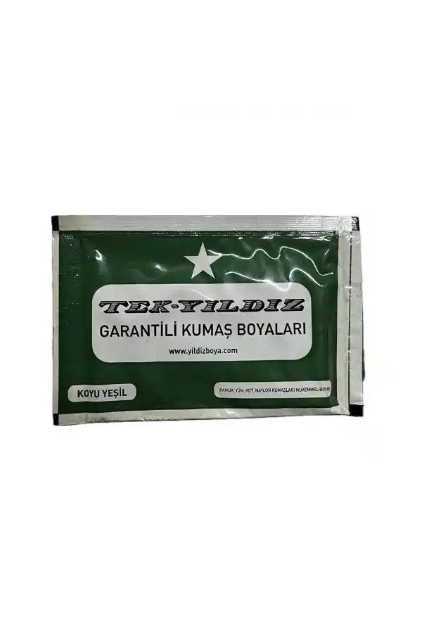 Koyu Yeşil Kumaş Boyası Tek Yıldız 12gr