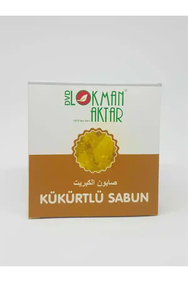 Doğal Kükürtlü Sabunu kutulu 1Adet, Lokman Aktar