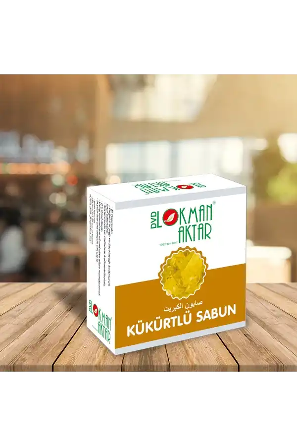 Doğal Kükürtlü Sabunu kutulu 1Adet, Lokman Aktar