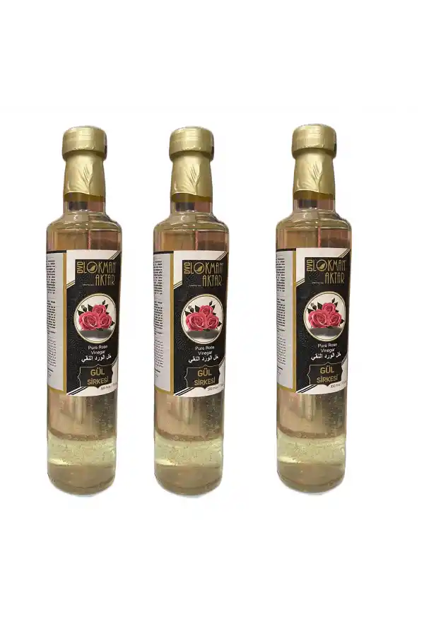 Gül Sirkesi, Katkısız, Doğal, 500ml 3 Adet, Lokman Aktar