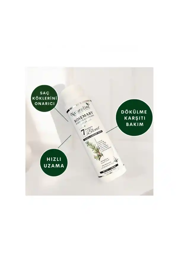 Naturaline Biberiye Şampuanı 400 ml 3 Adet Roemary Shampoo 7 Doğal Bileşim