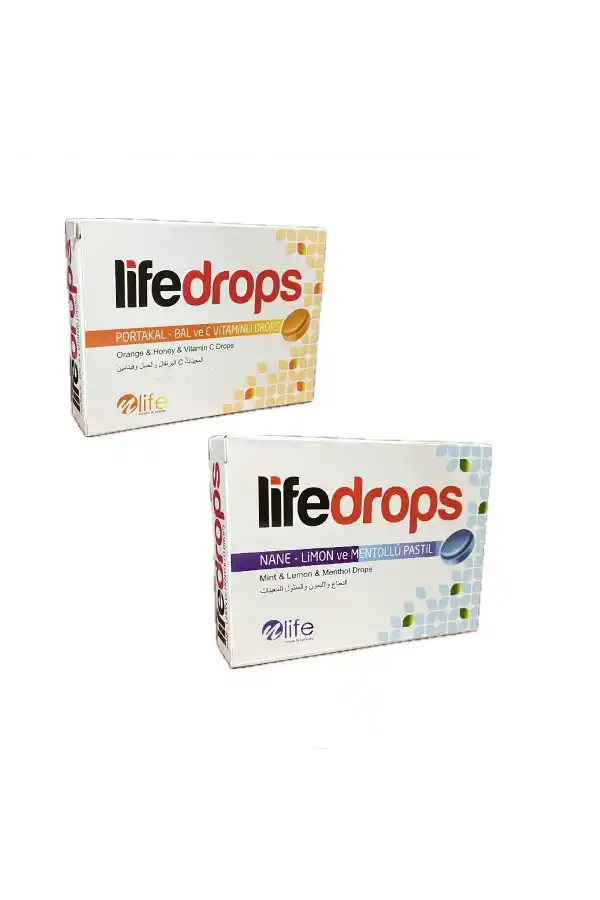 Portakal Bal C Vitamini 24lü+Nane Limon Mentollü 24lü Pastil Drops