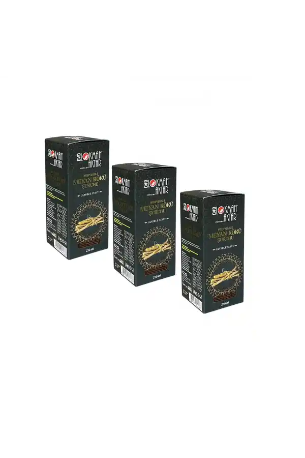 Propolisli Meyan Kökü Şurubu 230 ml, 3 Adet, DVD Lokman Aktar