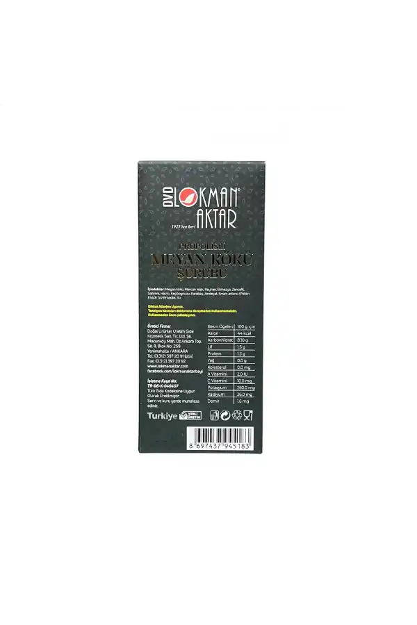 Propolisli Meyan Kökü Şurubu 230 ml, 3 Adet, DVD Lokman Aktar