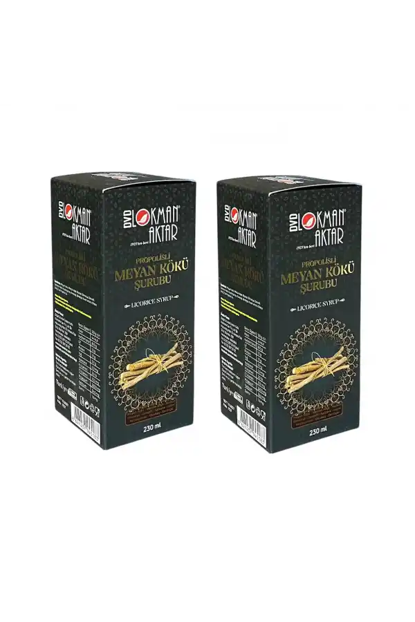 Propolisli Meyan Kökü Şurubu 230 ml, 2 Adet, DVD Lokman Aktar