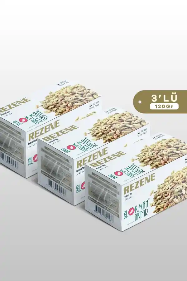 Rezene Çayı 20 Li Süzen Poşet 3lü set, Lokman Aktar