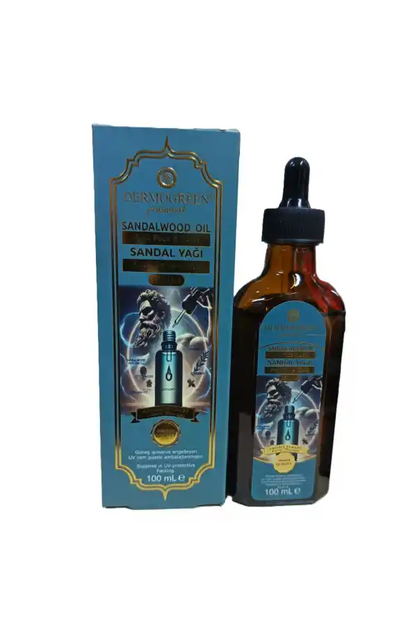 Sandal Ağacı Yağı (Sandalwood oil Serum) Saç, Yüz ve Vücut 100ml, Dermogreen
