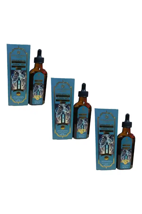 Sandal Ağacı Yağı (Sandalwood oil Serum) Saç, Yüz ve Vücut 100ml, 3 Adet Dermogreen