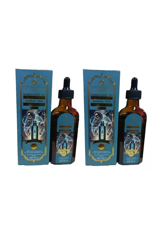 Sandal Ağacı Yağı (Sandalwood oil Serum) Saç, Yüz ve Vücut 100ml, 2 Adet Dermogreen
