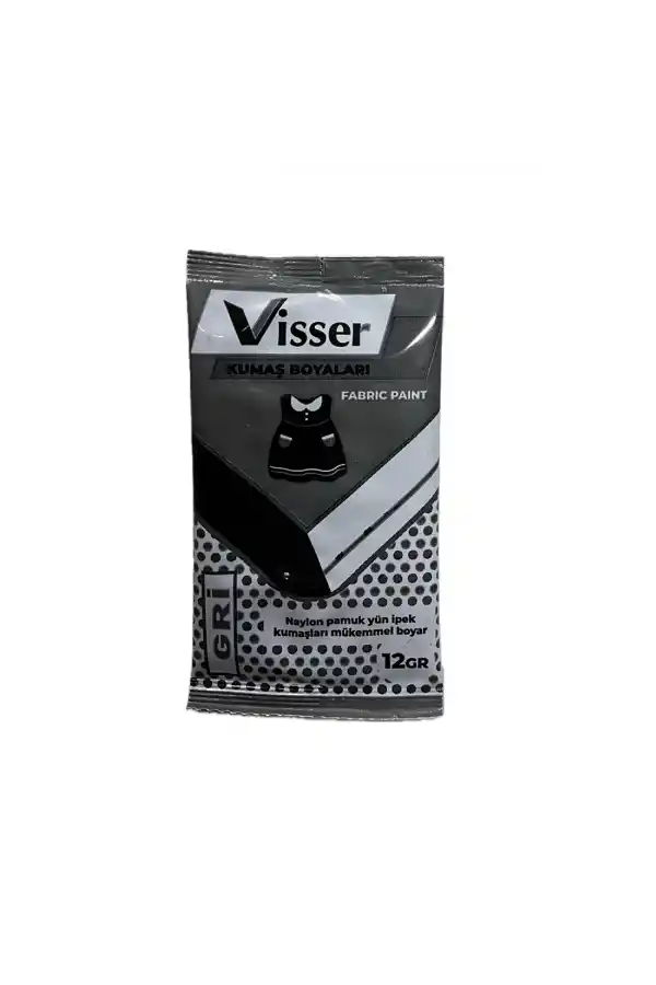 Gri Kumaş Boyası Visser 12gr
