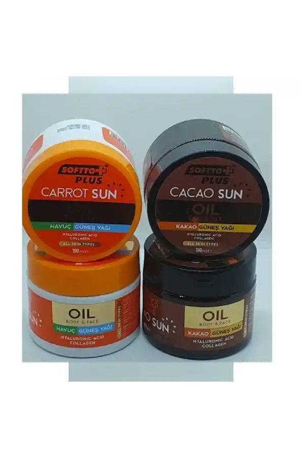 Softto Plus Havuç + Kakao Güneş Yağı 2 x 100 ML