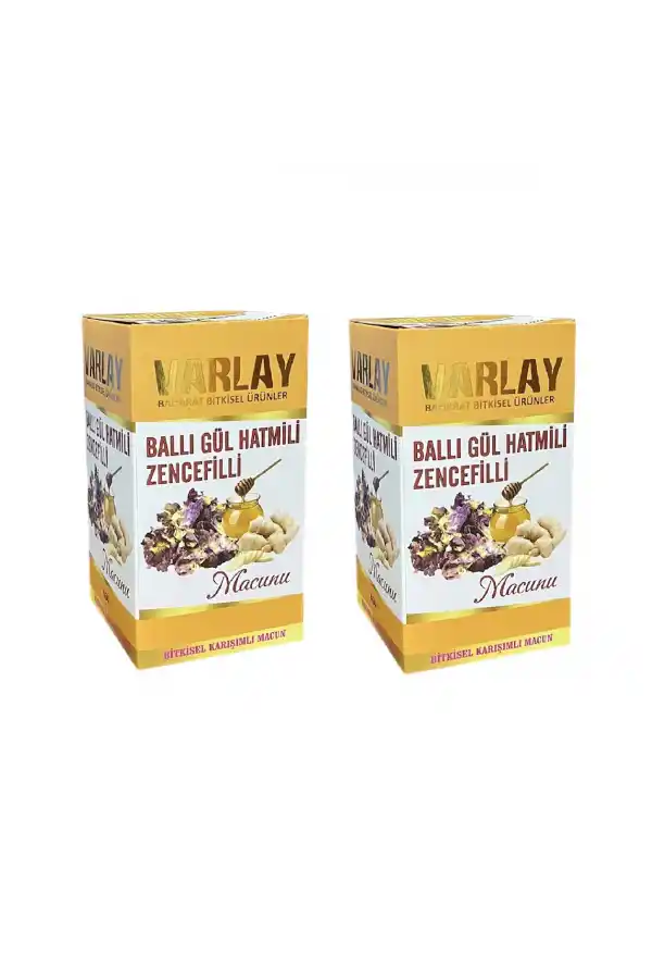 Varlay Ballı Gül Hatmili Zencefilli Macun 450 gr 2 Adet