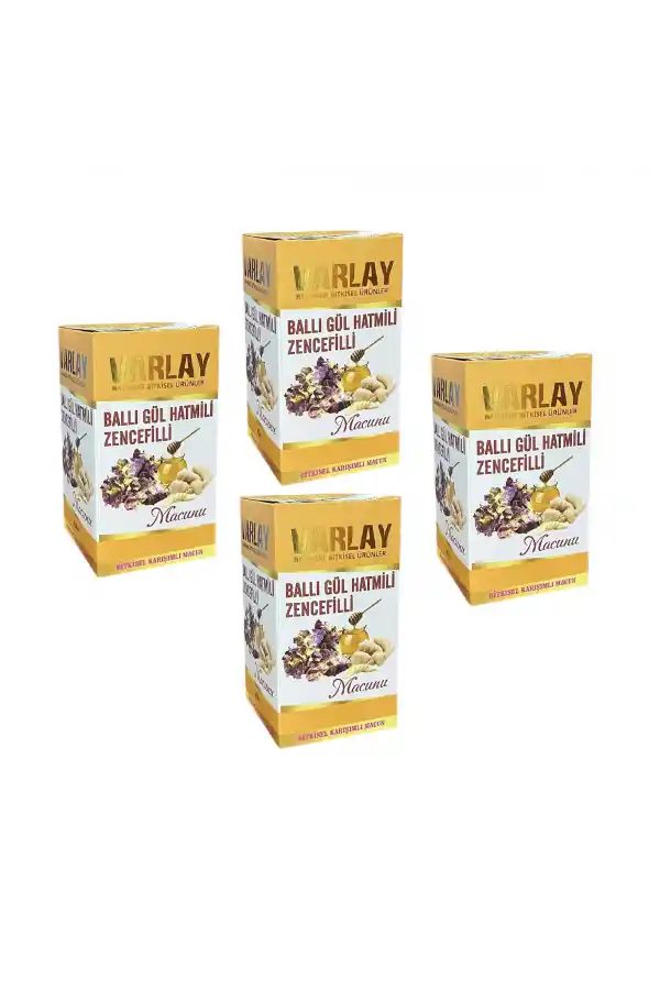 Varlay Ballı Gül Hatmili Zencefilli Macun 450 gr 4 Adet