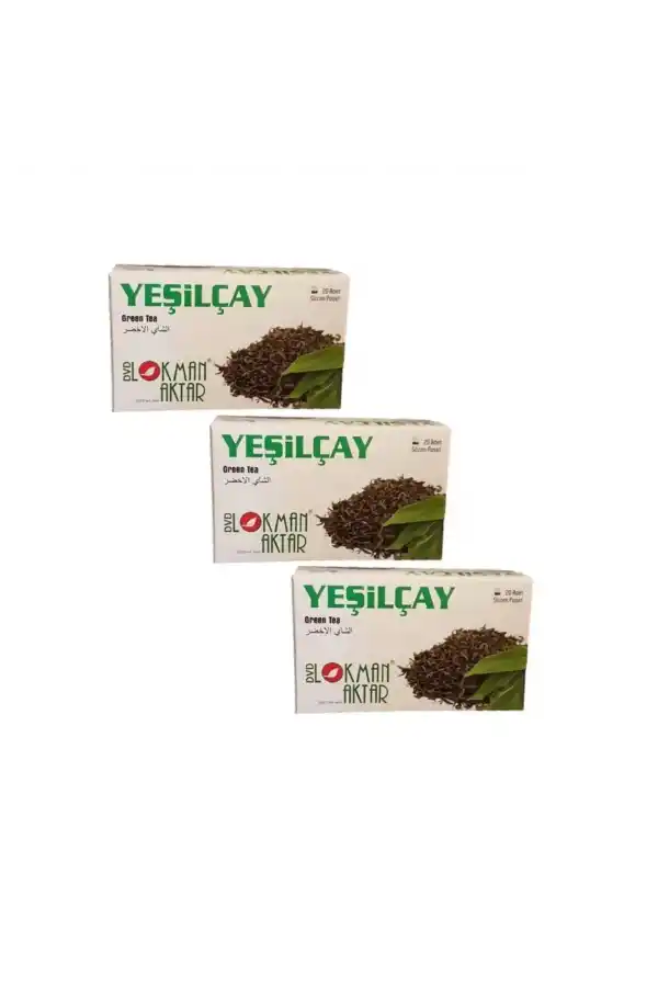 Yeşil Çay 20 Li Süzen Poşet Yeşilçay, 3 Adet Lokman Aktar