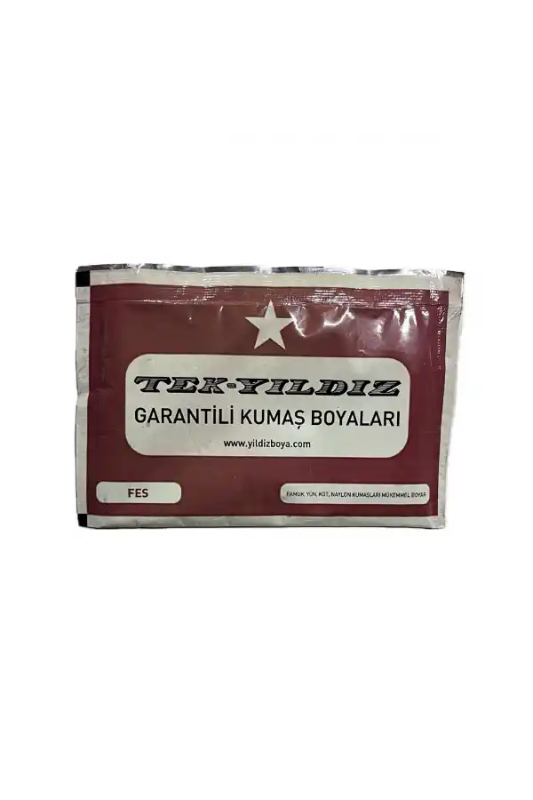 Fes (Koyuca Kırmızı Renk) Kumaş Boyası Tek Yıldız 12gr