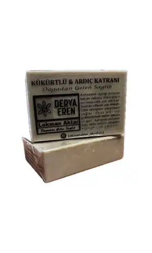 4 Adet Ardıç Katranlı Kükürtlü sabun 120 gr, Derya Eren