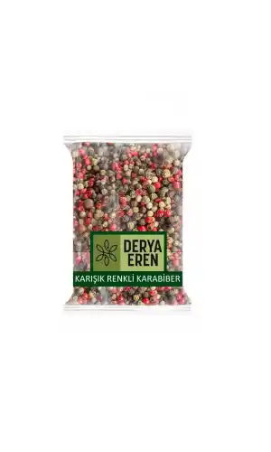 Akbiber, Karabiber, Yeşil ve Kırmızı Karabiber Tane Karışık 1 kg, Derya Eren