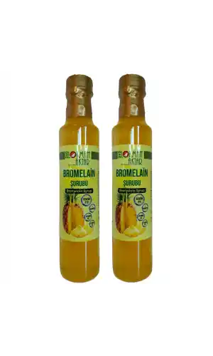 Bromelain Şurubu, Katkısız, Doğal, 250ml 2 Adet, DVD Lokman Aktar