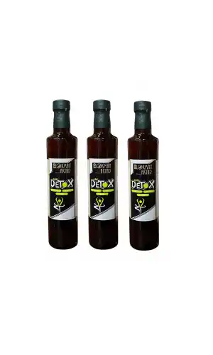 DVD Lokman Aktar Detox Sirkesi, Katkısız, Doğal, 500ml 3 Adet,