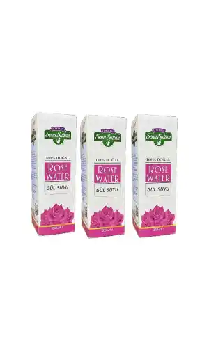 Doğal GülSuyu (100% distilled Rose Water) gıdaya uygun 250 ml, 3Adet