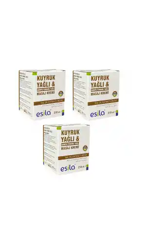 Kuyruk Yağı masaj Kremi 210 ml x3 Adet, Esila