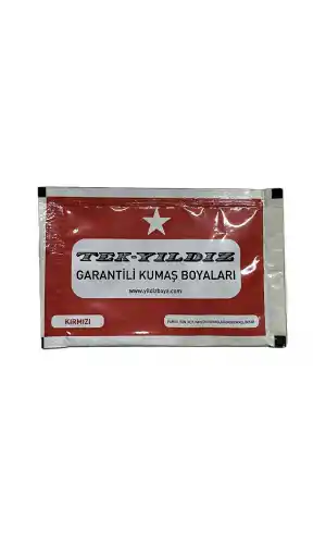 Kırmızı Kumaş Boyası Tek Yıldız 12gr