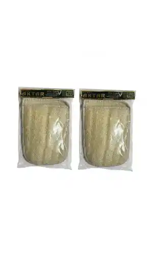 Kabak ve Mısır Lifli Çift Yüzlü Banyo Kesesi (El geçmeli) (21,5 * 16,5cm),2 Adet Derya Eren