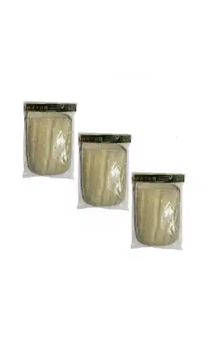 Kabak ve Mısır Lifli Çift Yüzlü Banyo Kesesi (El geçmeli) (21,5 * 16,5cm),3 Adet Derya Eren