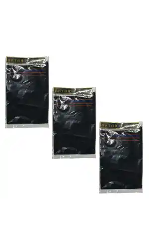 Kese Siyah %100 Floş (El geçmeli) 450 GSM (18,5 * 26cm),3 Adet, Derya Eren