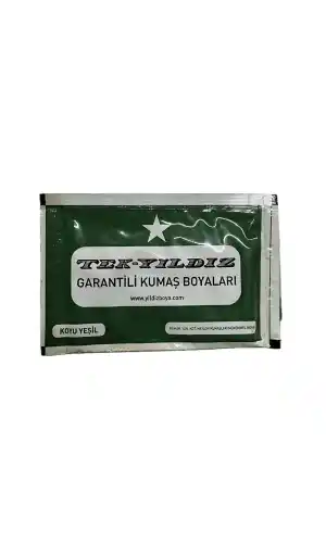 Koyu Yeşil Kumaş Boyası Tek Yıldız 12gr