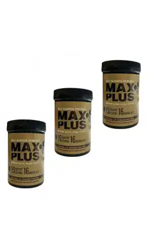MaxPlus 550gr Doğal Bitkisel İçerik 15 Mineral Vitamin 16 Amino Asit, kilo almaya destek içecek 3 Adet