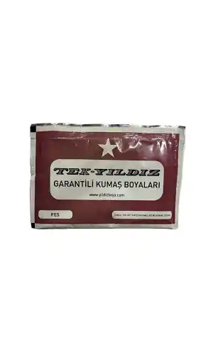 Fes (Koyuca Kırmızı Renk) Kumaş Boyası Tek Yıldız 12gr