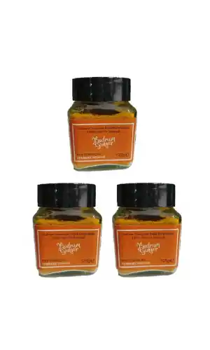 Zerdeçal Toz Öğütülmüş cam kavanoz Yerli Ürün 125 GrX3adet