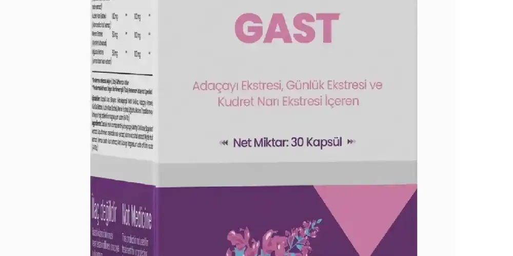 Pharmateks, GAST Adaçayı Ekstresi Günlük Ekstresi ve Kudret Narı içeren 30 Kapsül