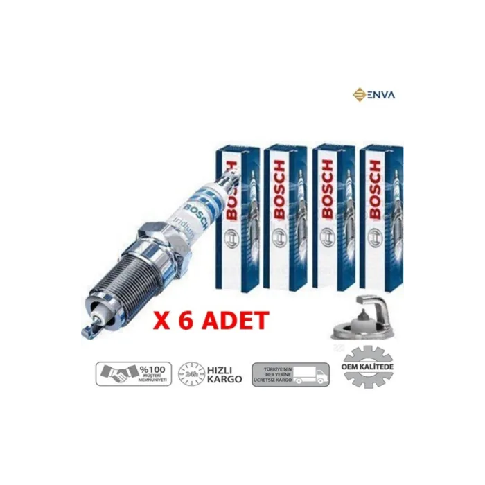 Bmw E36 Kasa 3.20i Benzin Bosch  İridyum Buji Seti 1995-1999 6 Ad