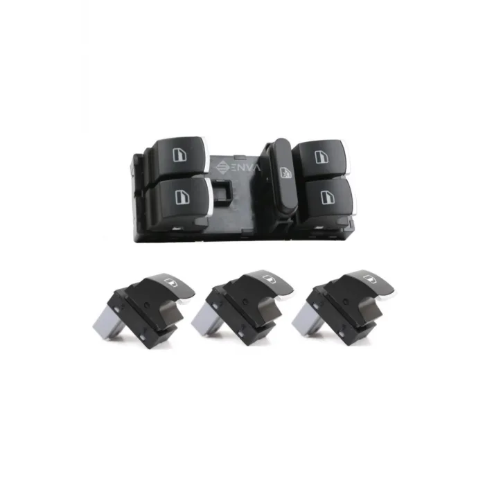 Otobalcı Seat Altea Cam Açma Düğmesi Anahtarı Takım 2004--2009 Kromlu