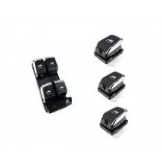 Audi Q2 Q-2 Cam Açma Düğmesi Anahtarı Takımı 2016-2018 kromlu