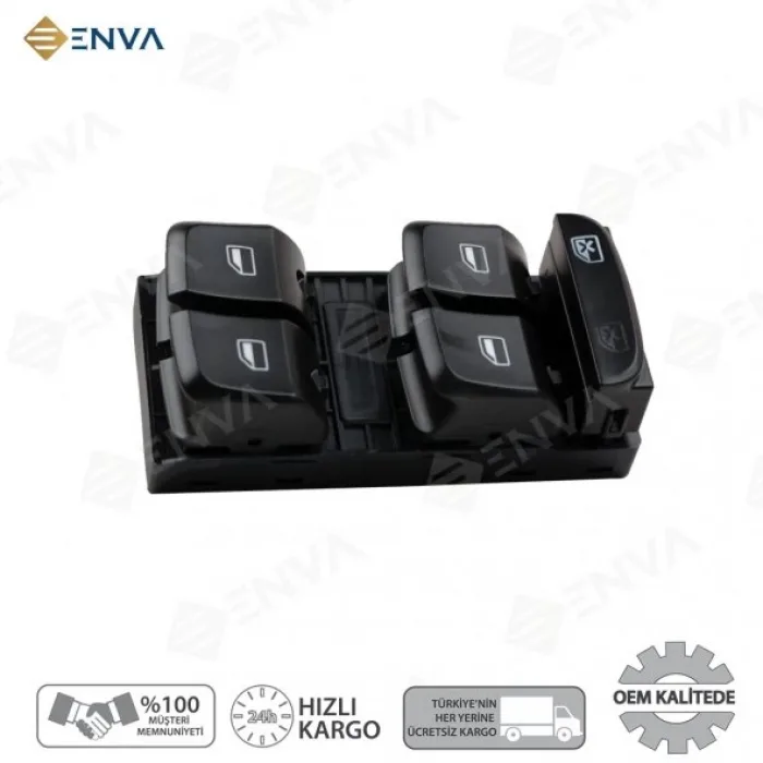 Audi Q5 Sol Ön Dörtlü Cam Açma Düğmesi Anahtarı 2008-2012