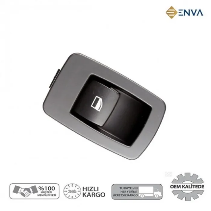 Bmw E83 Kasa Sağ - Sol Arka Kapı Tekli Cam Açma Düğmesi siyah