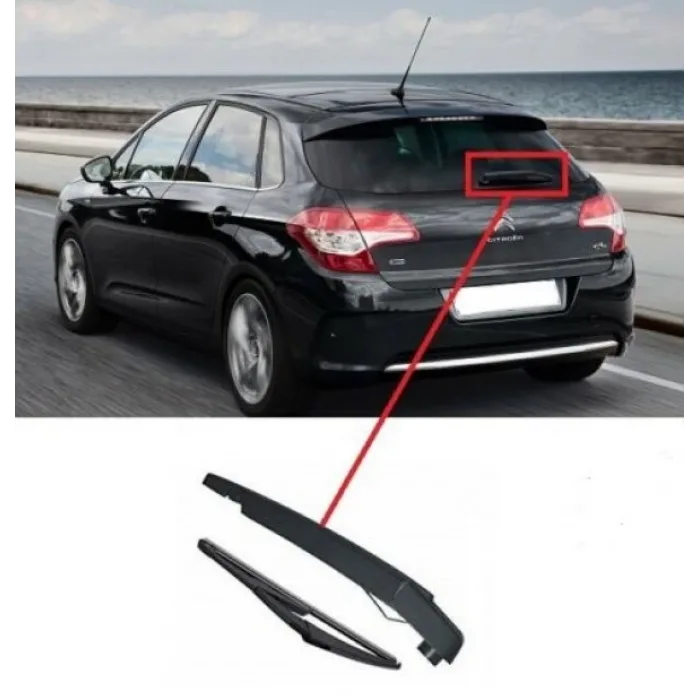 Citröen C4 Arka Cam Silecek Kolu Ve Süpürgesi Seti 2012--2017 445350152