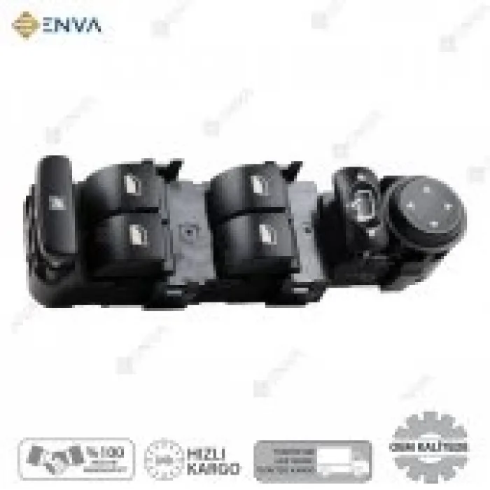 Citroen C5 Sol Ön Dörtlü Cam Açma Düğmesi Anahtarı 2001-2007