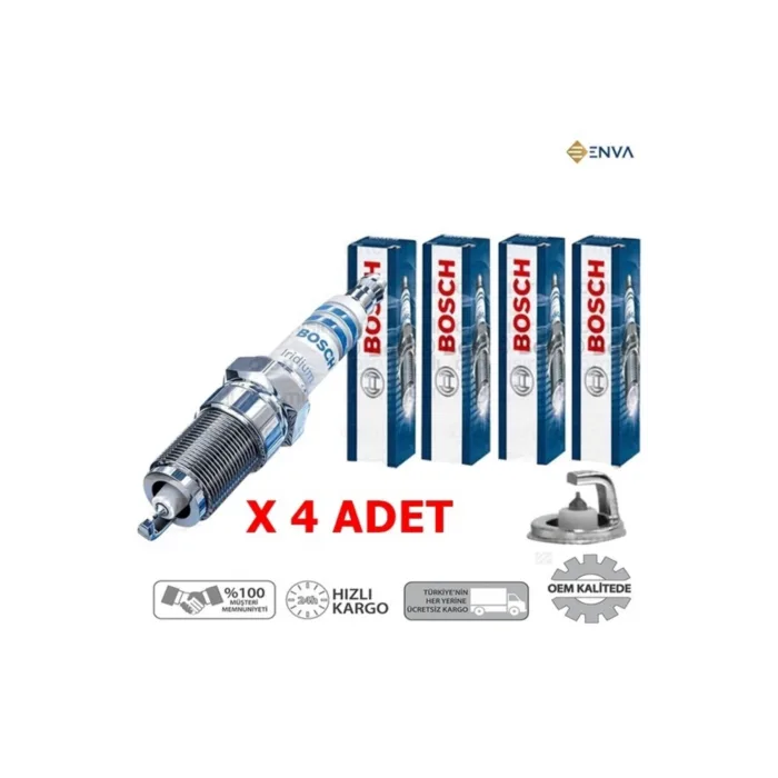 Fiat Palio Benzin - Lpg Bosch Iridyum Buji 1.2 - 1.4 - 1.6 Motor 2001-2012 (4 Adet)