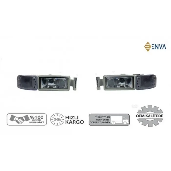 Man Tga Sağ Sol Ön Taraf Sis Farı Sinyal Lambası Takımı Beyaz