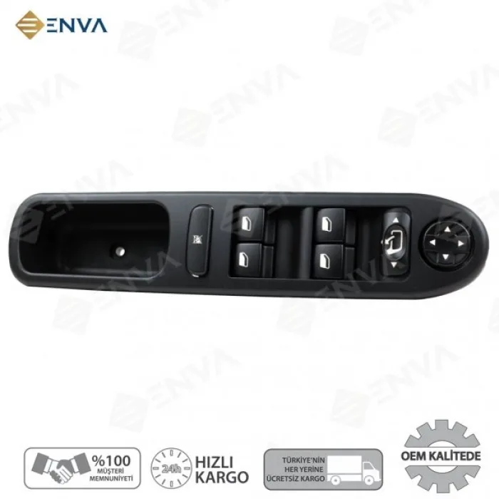 Peugeot 207 Sol Ön Dörtlü Cam Açma Düğmesi Anahtarı 2007-2016