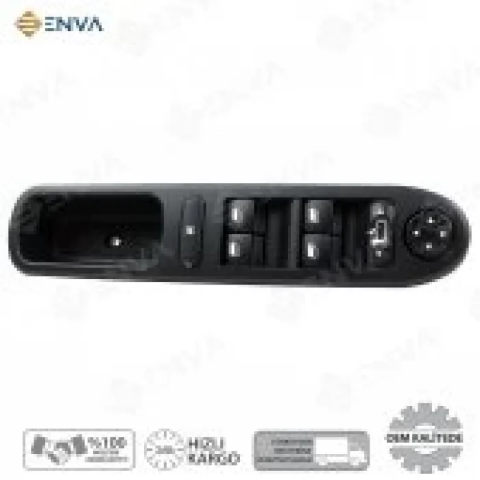 Peugeot 207 Sol Ön Dörtlü Cam Açma Düğmesi Anahtarı 2007-2016