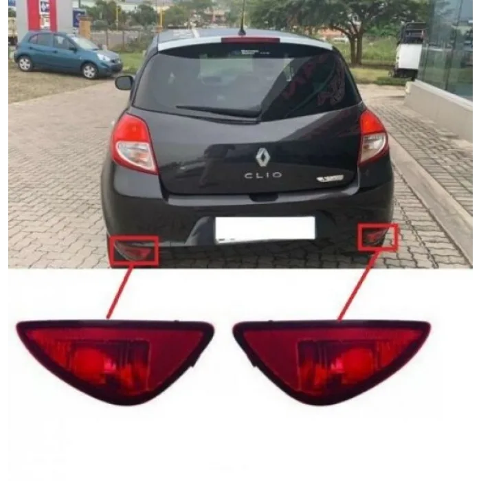 Renault Clio 3 Hb Sağ Sol Arka Sis Farı Lambası Takımı 2008-2011