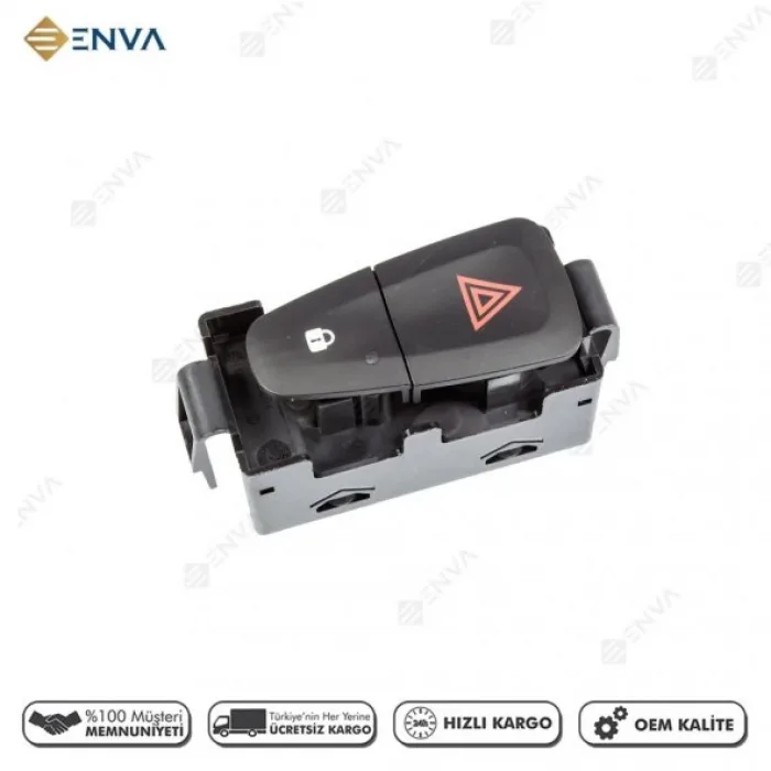 Renault Megane 3 - Fluence Dörtlü Sinyal Flaşör Düğmesi Anahtarı